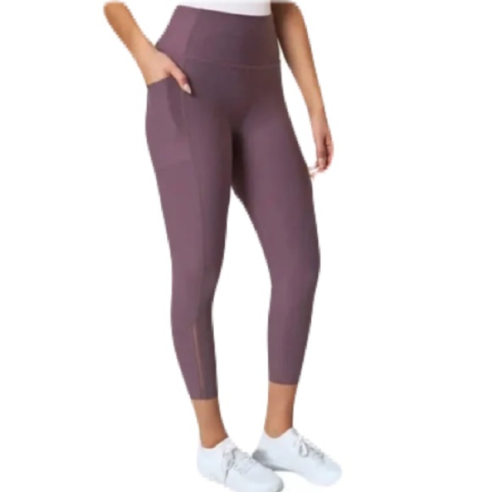 Mondetta High Waist Active Capri Purple Medium New
